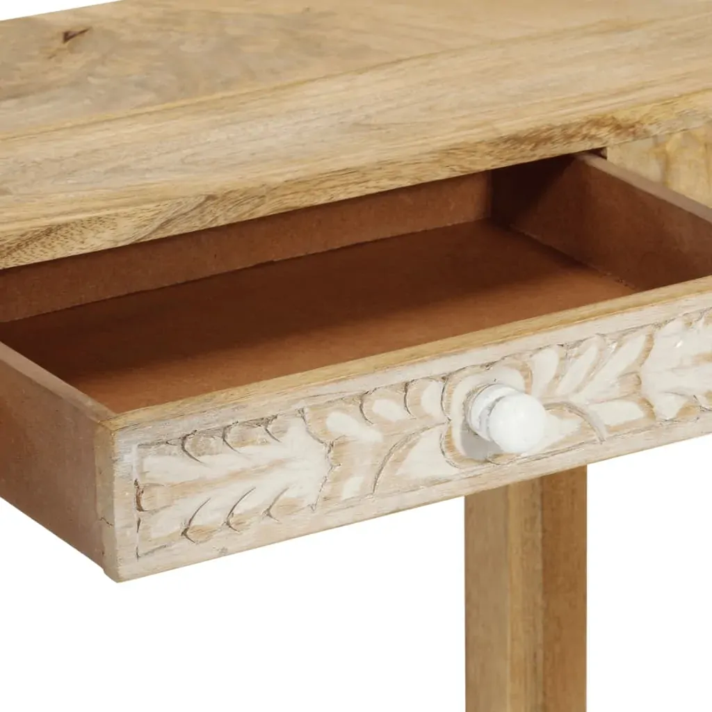 Console Table 110x30x75 cm Solid Bleached Wood Mango Price