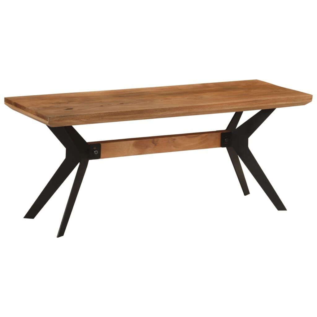 Dining Bench 110x40x46 cm Solid Wood Acacia and Steel Price
