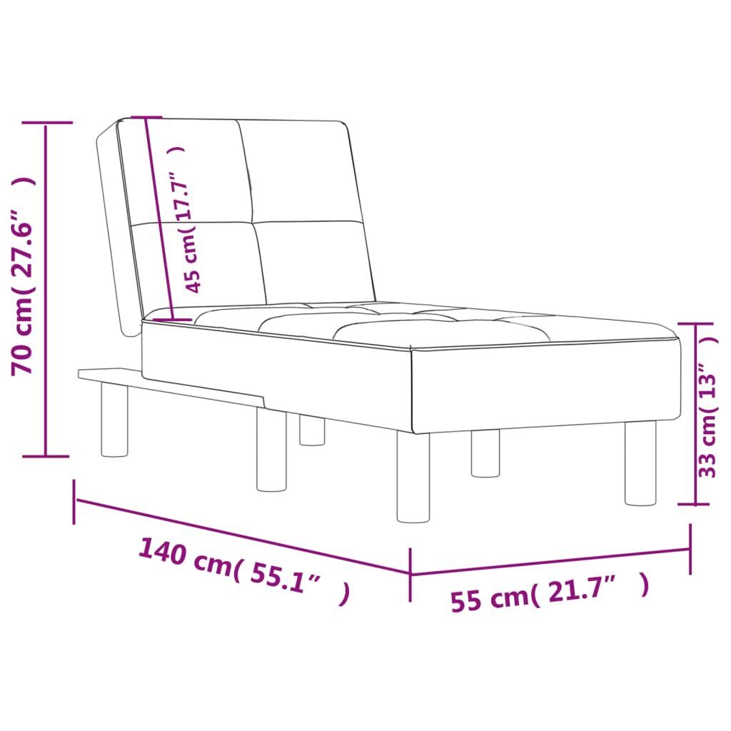 Chaise Longue Black Faux Leather Price