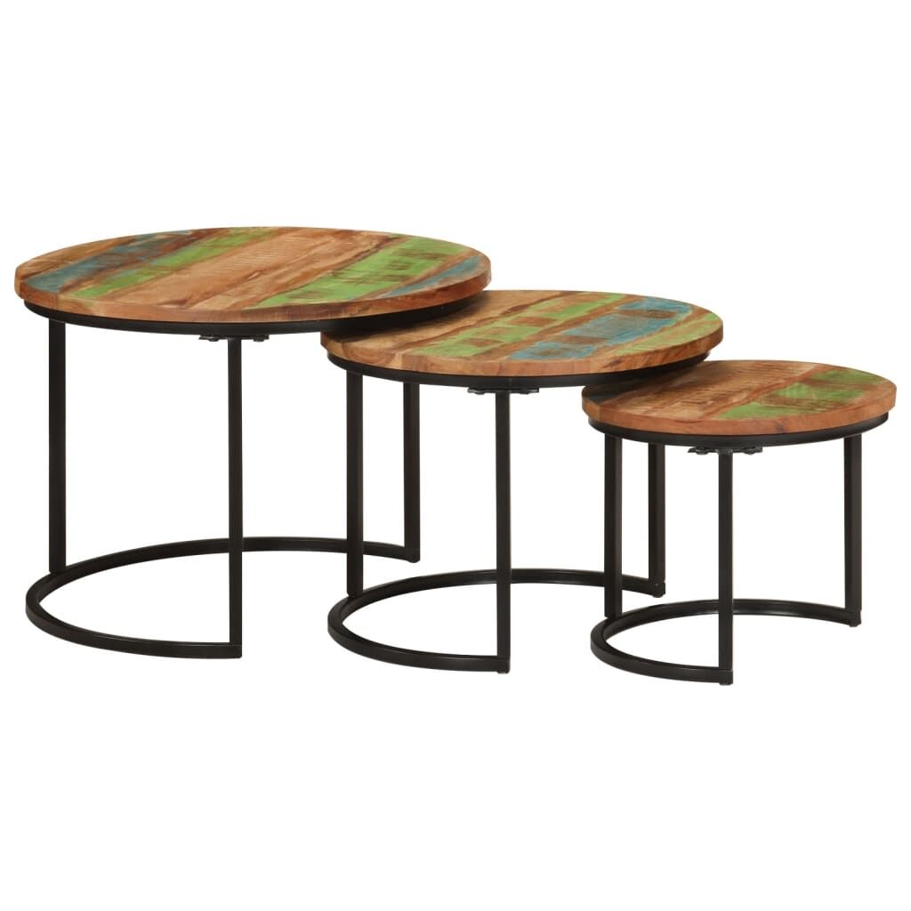 Nesting Tables 3 pcs Solid Wood Reclaimed Price