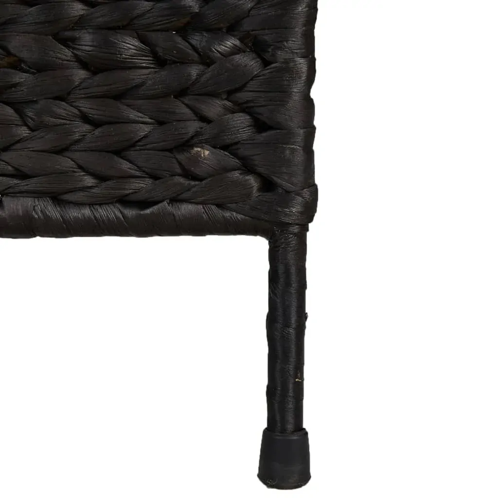 Room Divider 4-Panel Black 163x180 cm Water Hyacinth Price