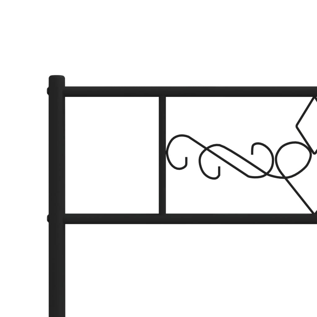 Metal Bed Frame without Mattress with Footboard Black 107x203 cm King Single Price
