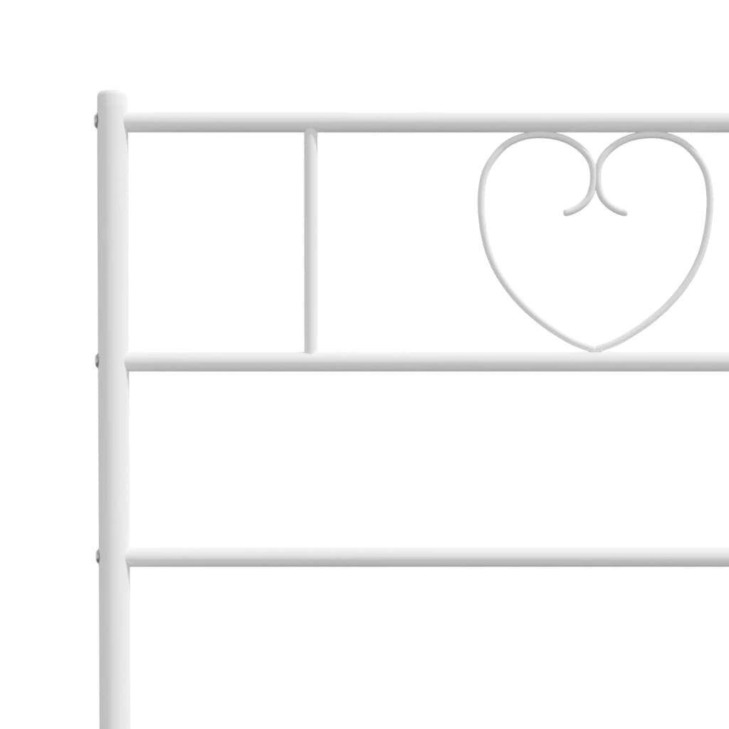 Metal Bed Frame without Mattress with Footboard White 107x203 cm King Single Price