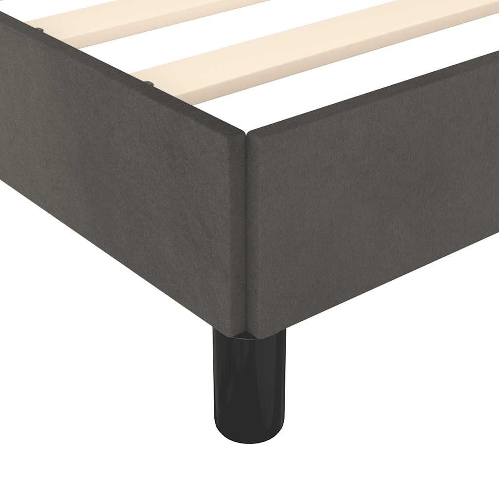 Bed Frame without Mattress Dark Grey King Single Velvet Price
