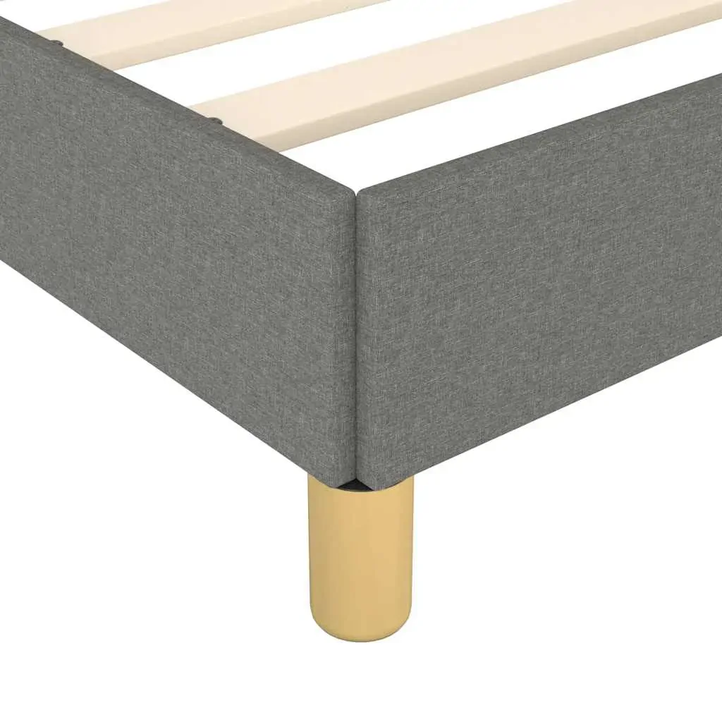 Bed Frame without Mattress Dark Grey King Single Size Fabric Price