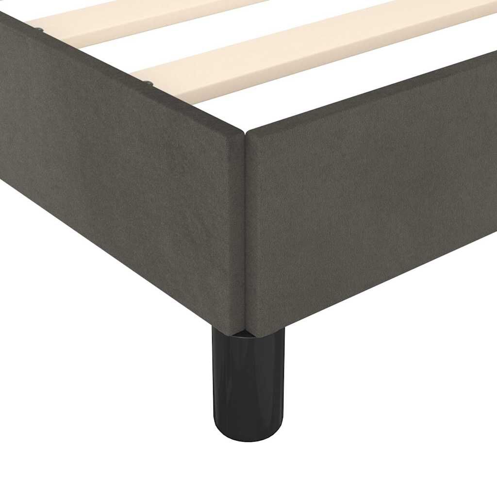 Bed Frame without Mattress Dark Grey King Single Size Velvet Price