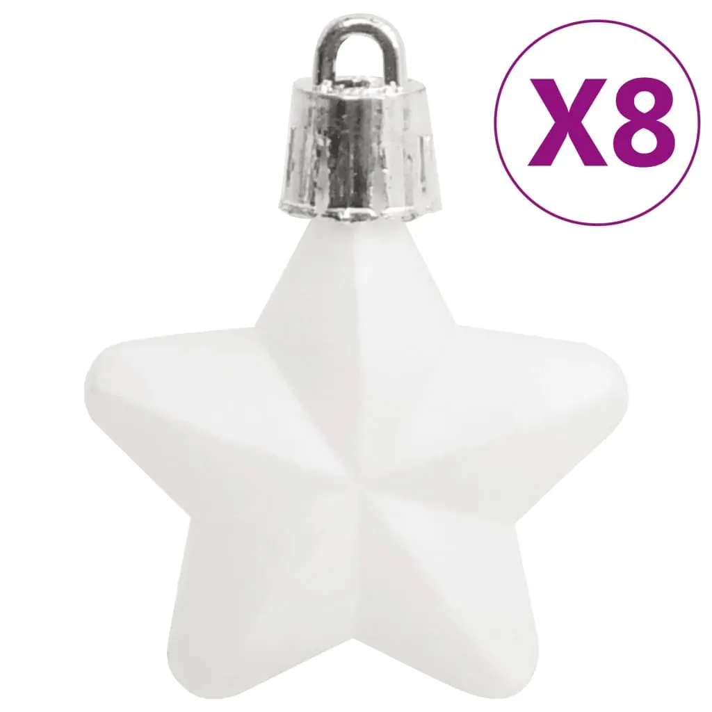 111 Piece Christmas Bauble Set White Polystyrene Price
