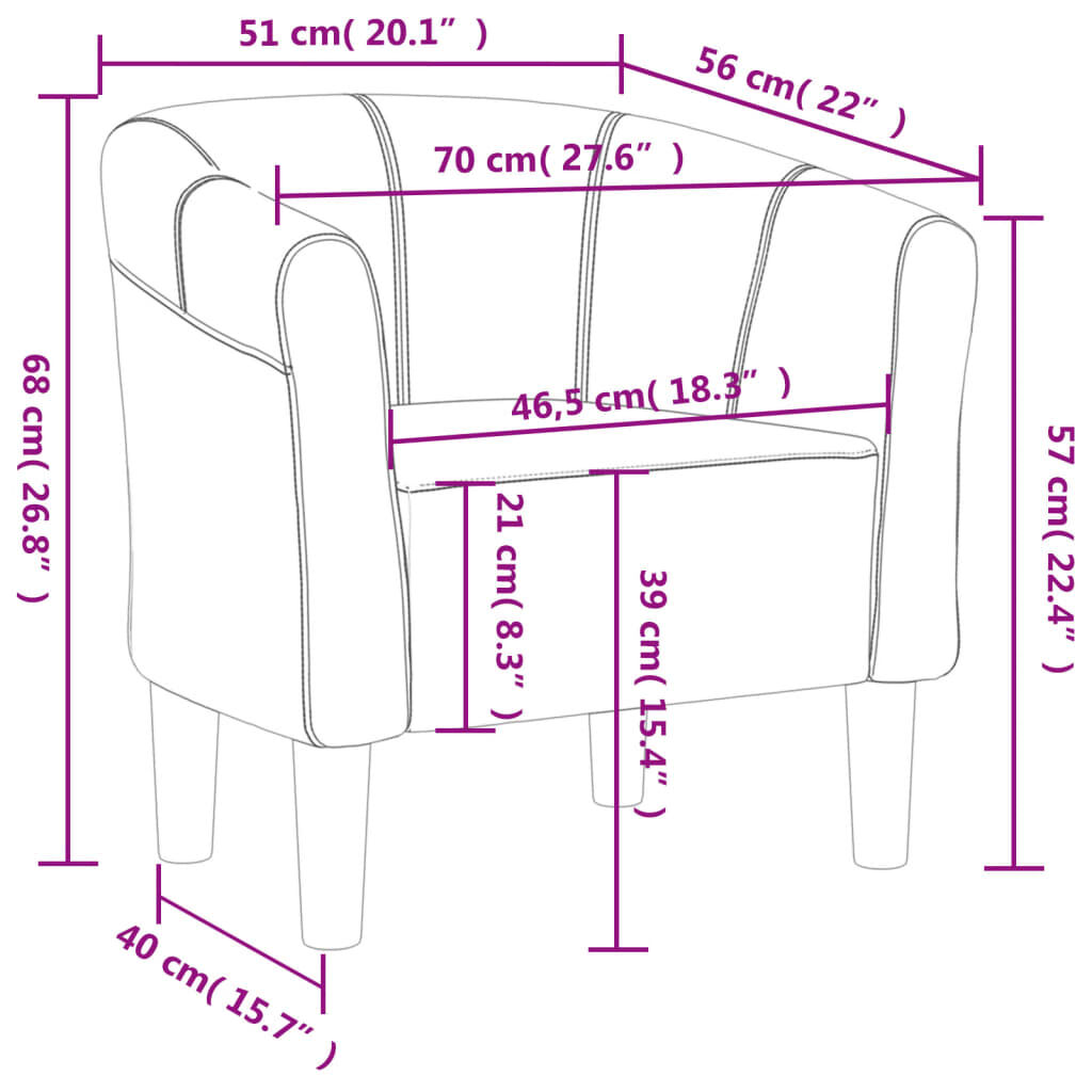 Tub Chair Dark Grey Fabric Price