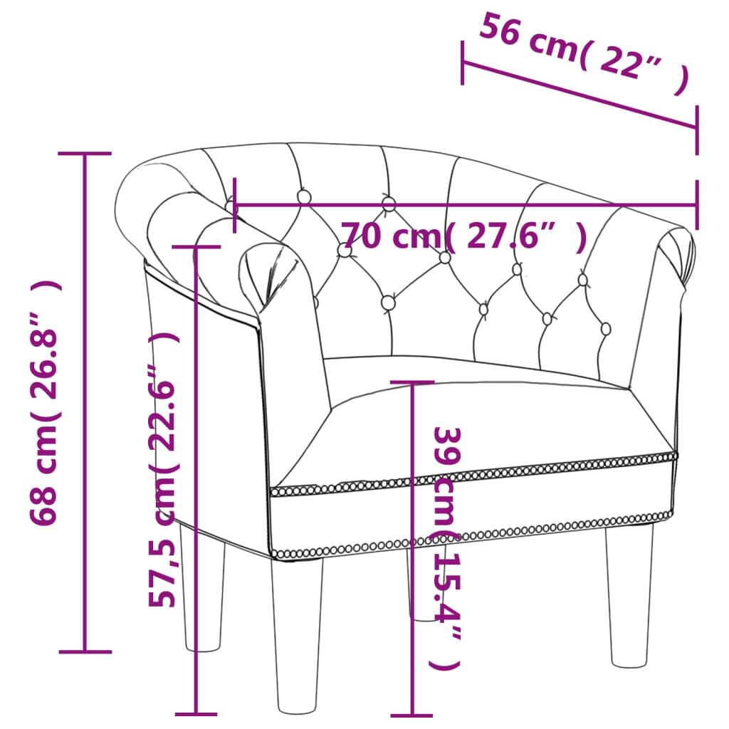 Tub Chair Brown Faux Leather Price