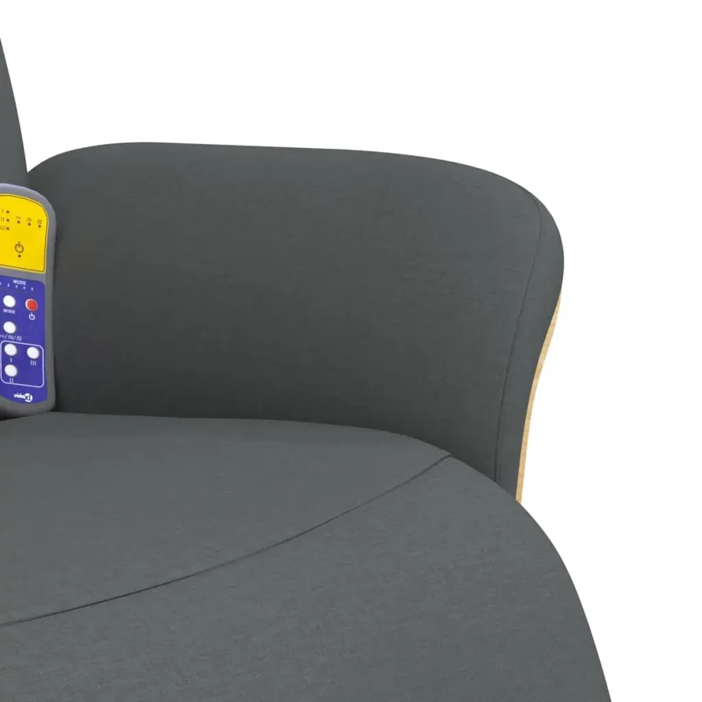Massage Recliner Chair with Footrest Dark Grey Fabric Price
