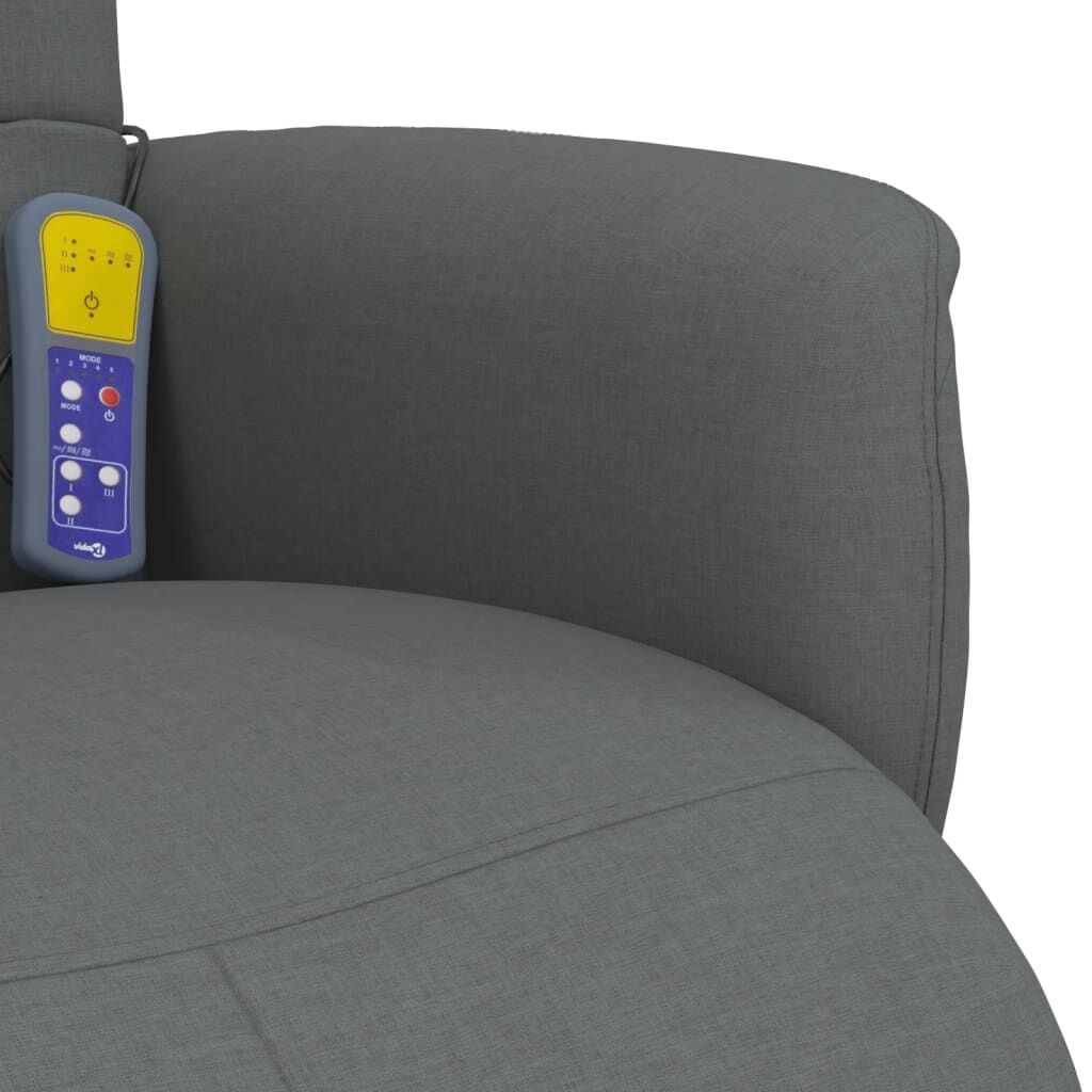 Massage Recliner Chair with Footrest Dark Grey Fabric Price