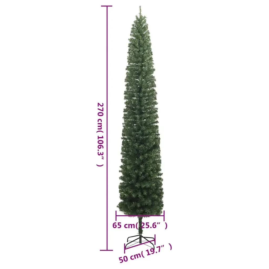 Slim Christmas Tree with Stand 270 cm PVC Price