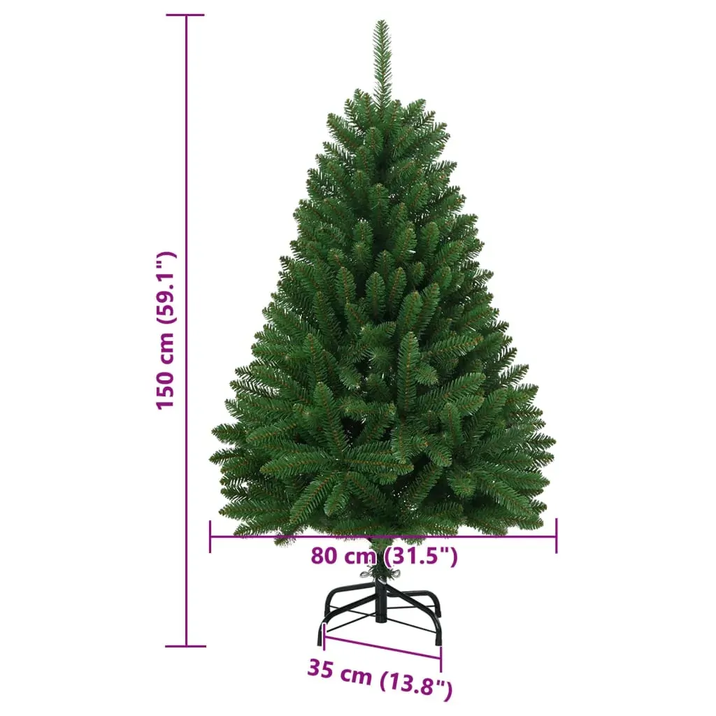 Artificial Hinged Christmas Tree with Stand Green 150 cm Price