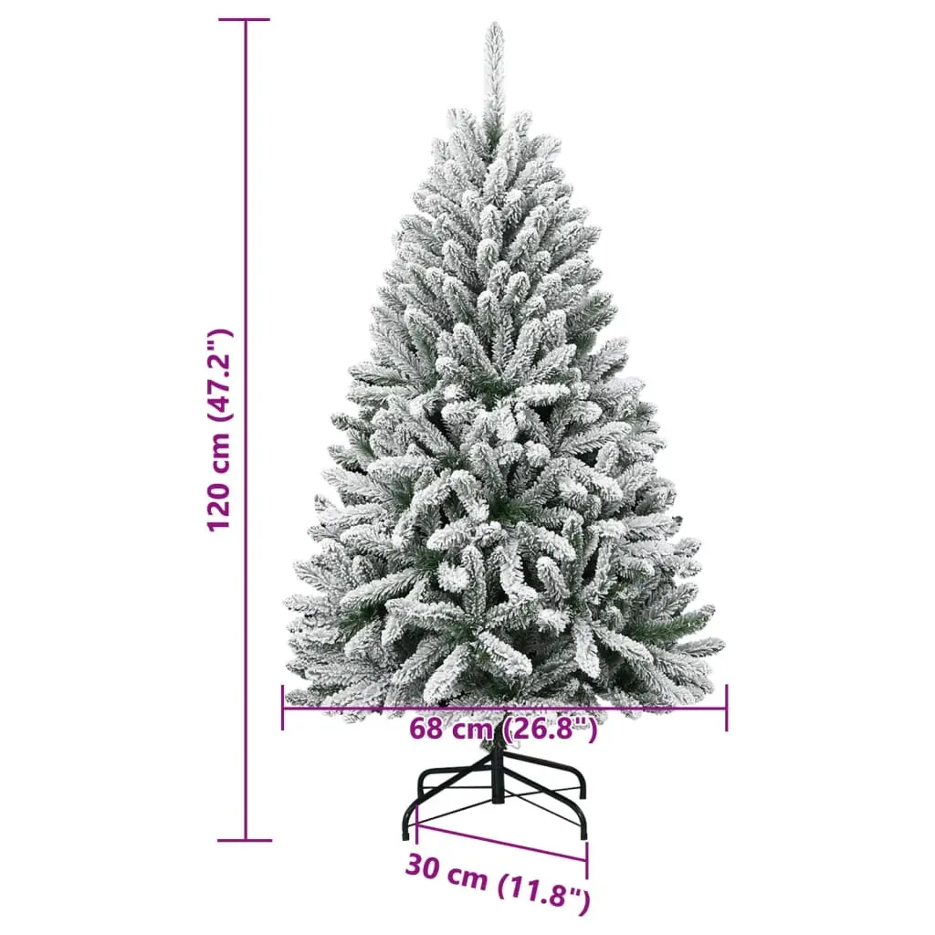 Artificial Hinged Christmas Tree with Flocked Snow 120 cm Price