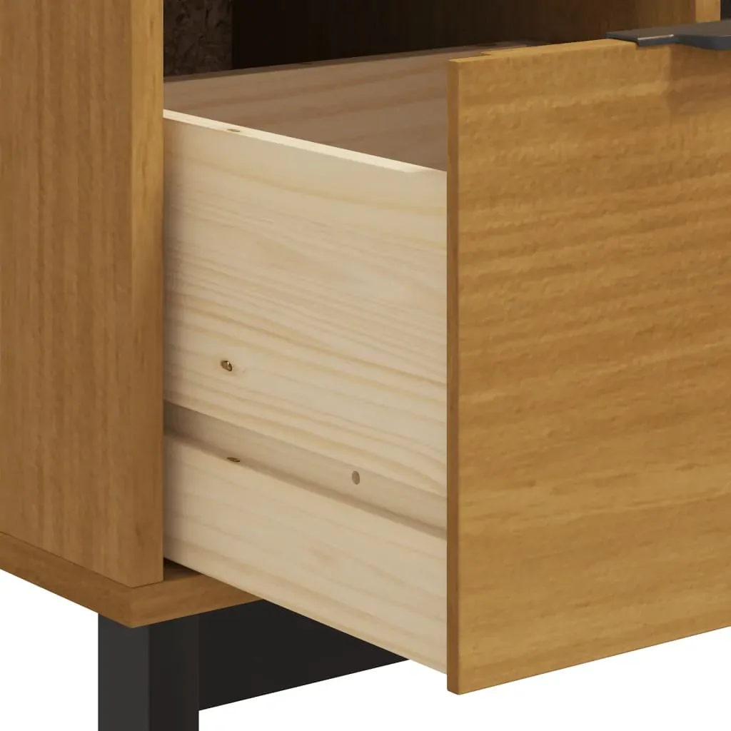 Drawer Cabinet FLAM 110x40x80 cm Solid Wood Pine Price