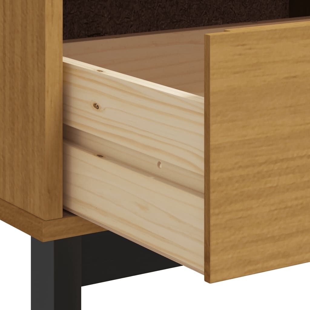 TV Cabinet FLAM 110x40x50 cm Solid Wood Pine Price