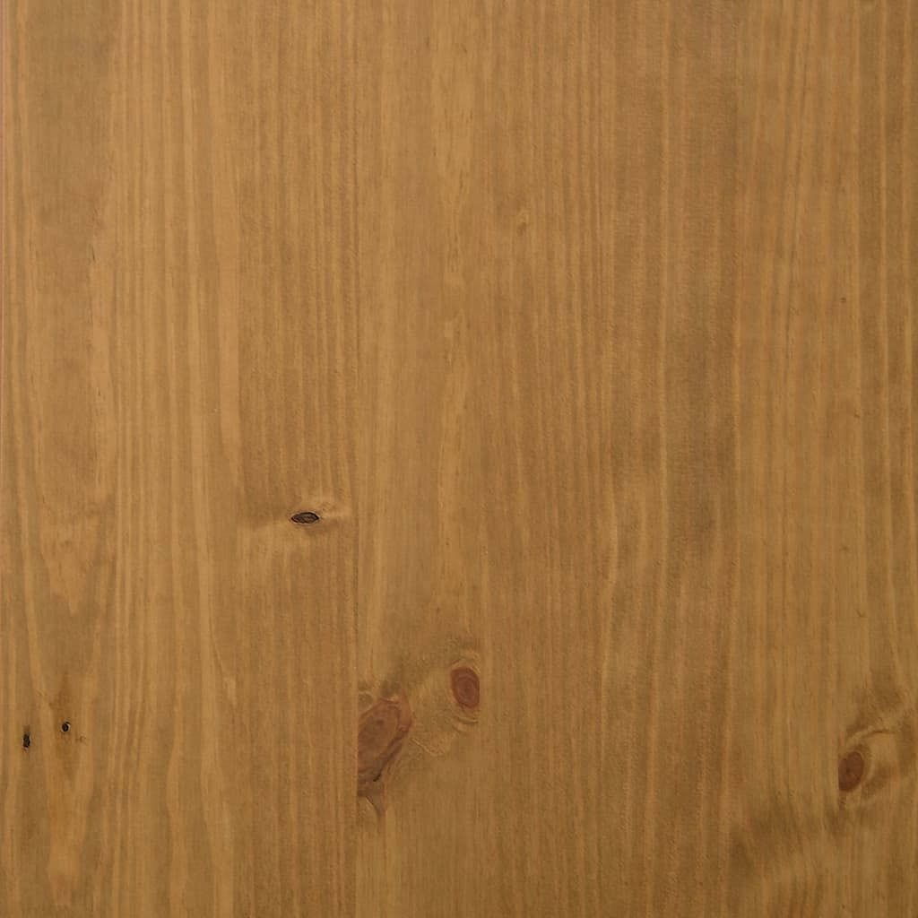 TV Cabinet with Glass Door FLAM 158x40x50 cm Solid Wood Pine Price