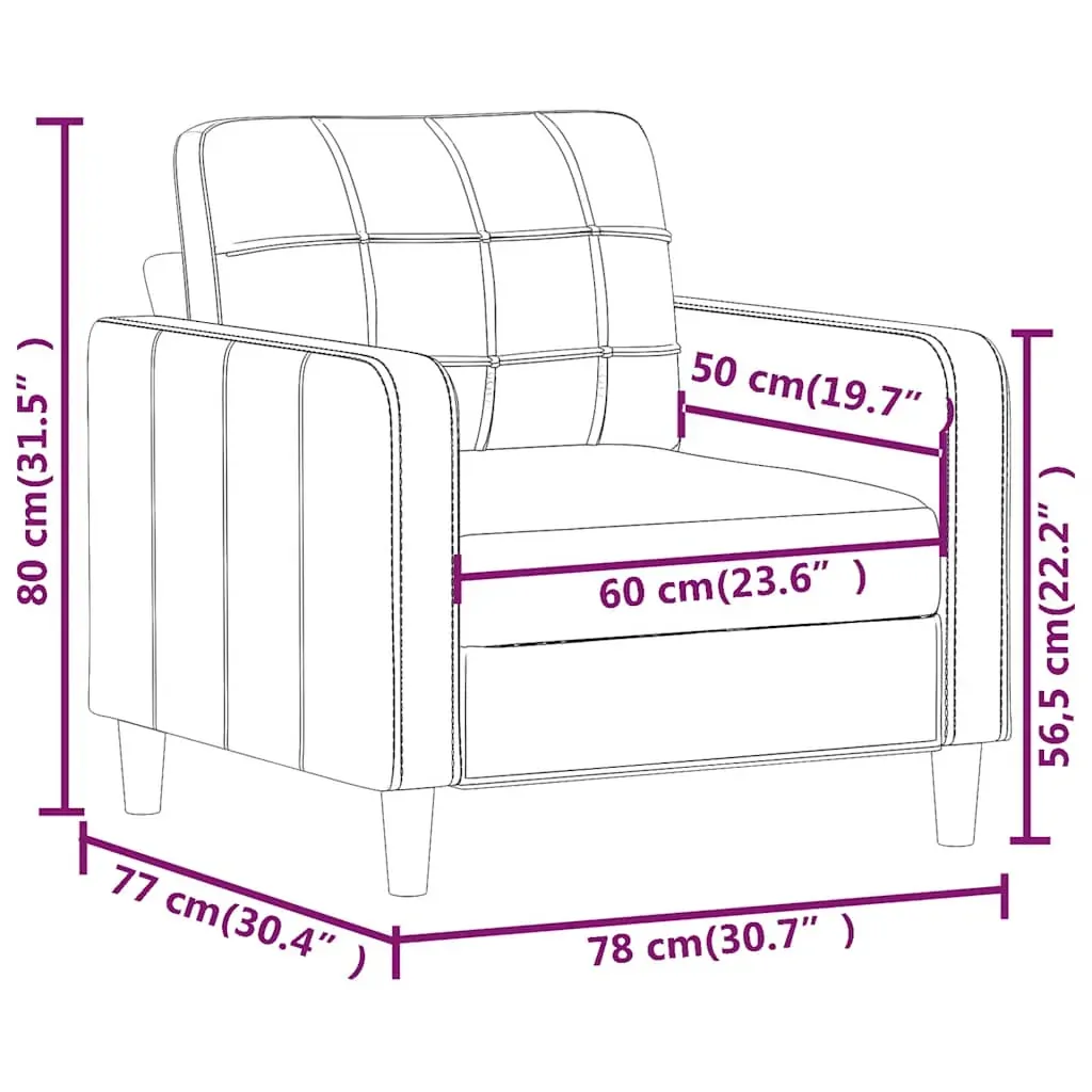 Sofa Chair Black 60 cm Fabric Price