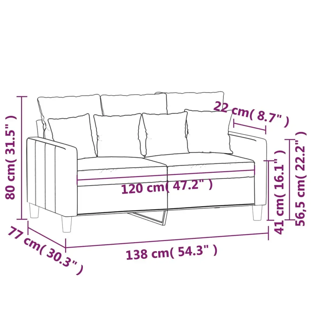 2-Seater Sofa Dark Grey 120 cm Velvet Price