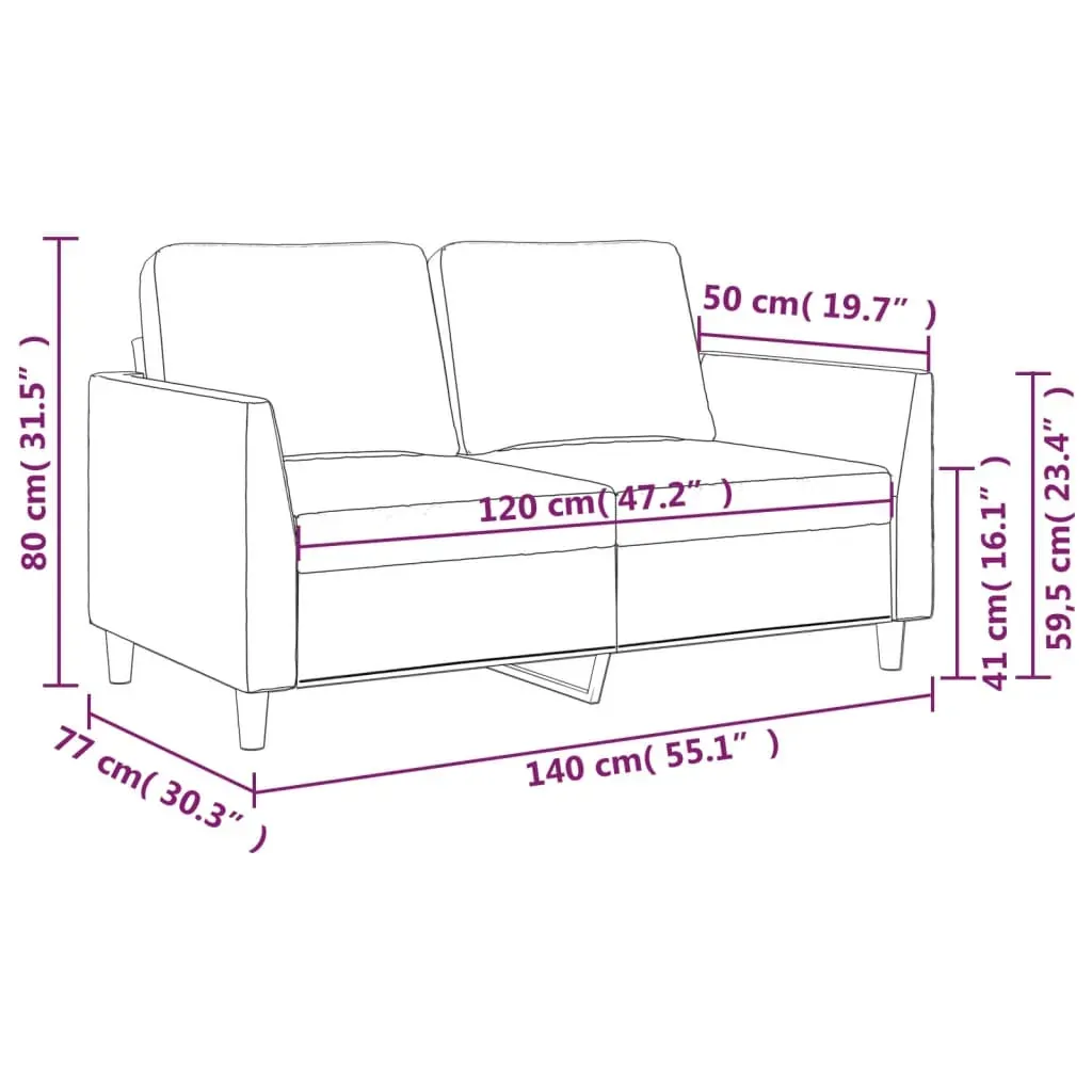 2-Seater Sofa Black 120 cm Faux Leather Price