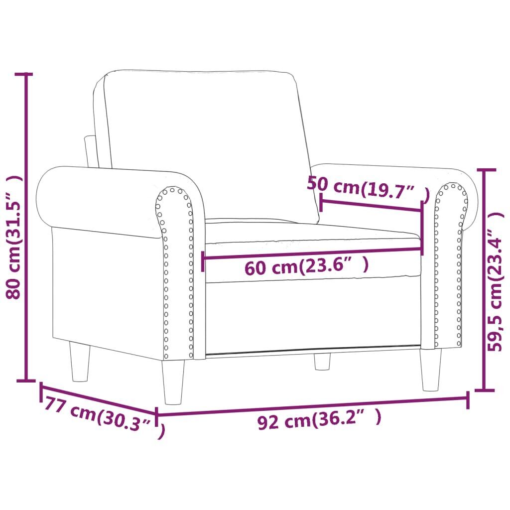 Sofa Chair Dark Grey 60 cm Velvet Price