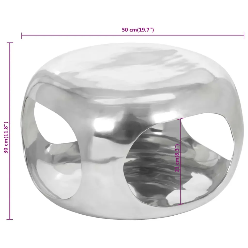 Coffee Table Aluminium 50x50x30 cm Silver Price