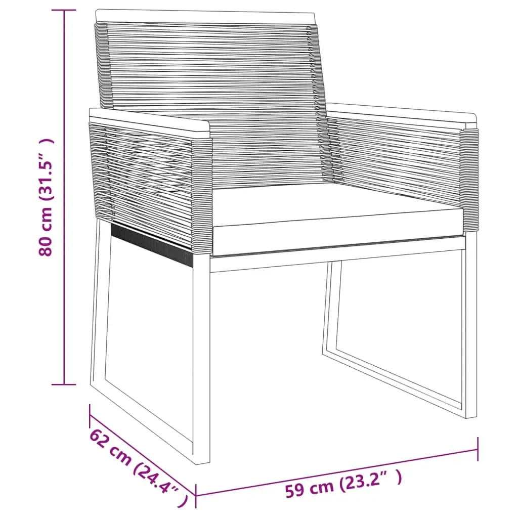 4 Piece Garden Lounge Set with Cushions Black Steel Price