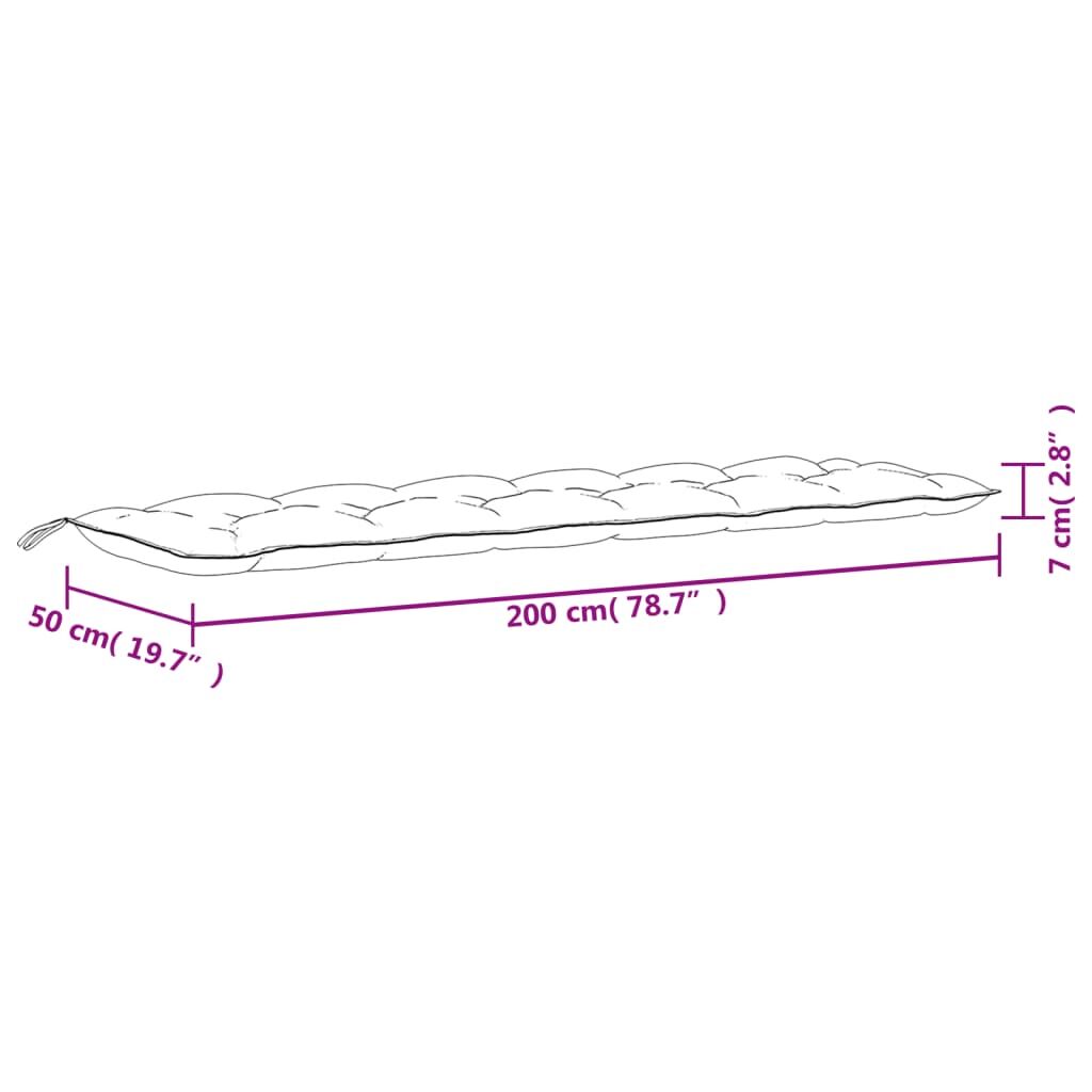 Garden Bench Cushions 2pcs Cream White 200x50x7cm Oxford Fabric Price