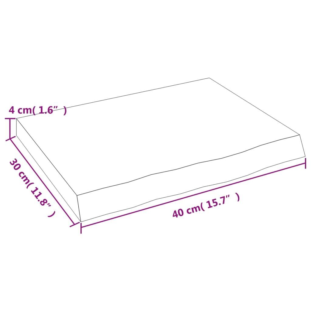 Wall Shelf Light Brown 40x30x(2-4) cm Treated Solid Wood Oak Price