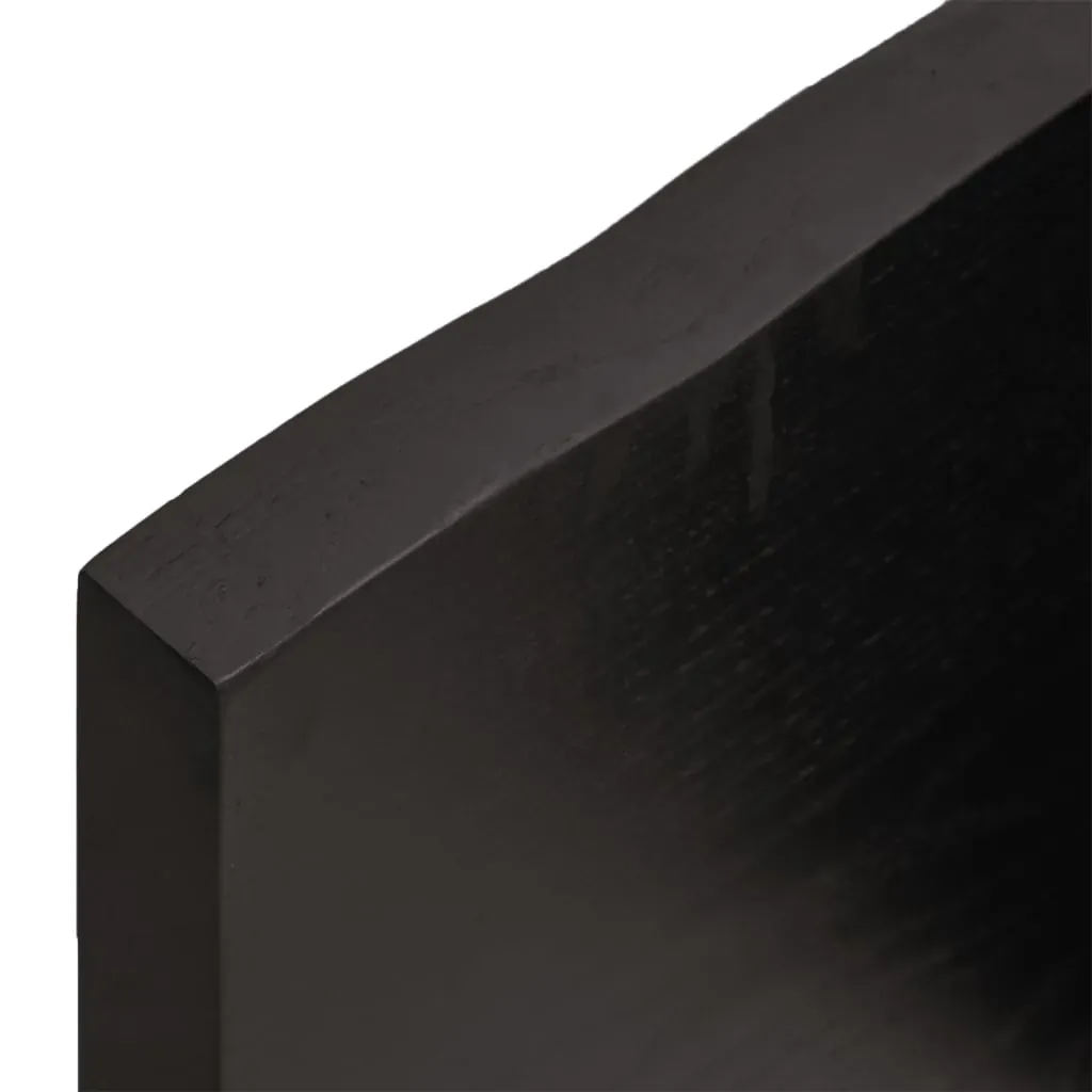 Table Top Dark Brown 100x60x(2-4) cm Treated Solid Wood Live Edge Price