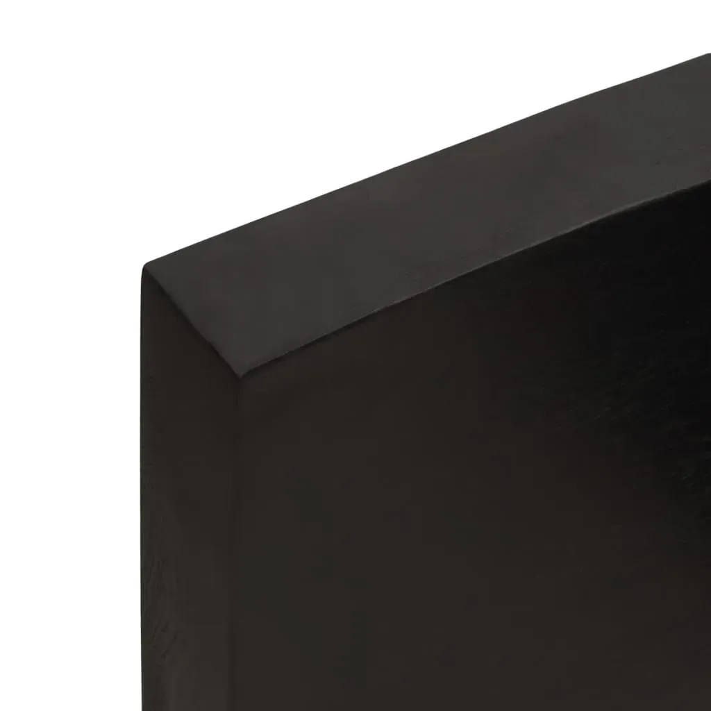 Table Top Dark Brown 100x60x(2-6) cm Treated Solid Wood Live Edge Price