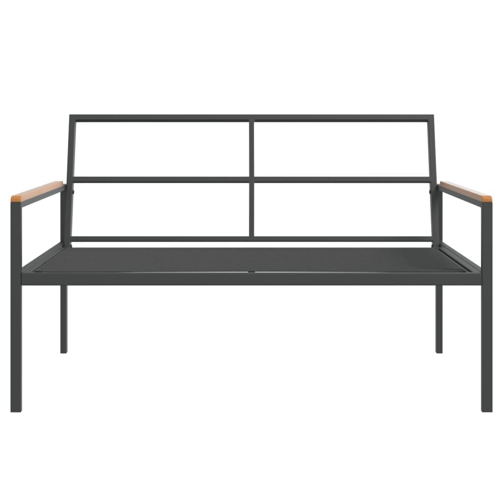 3 Piece Garden Lounge Set with Cushions Anthracite Steel Price