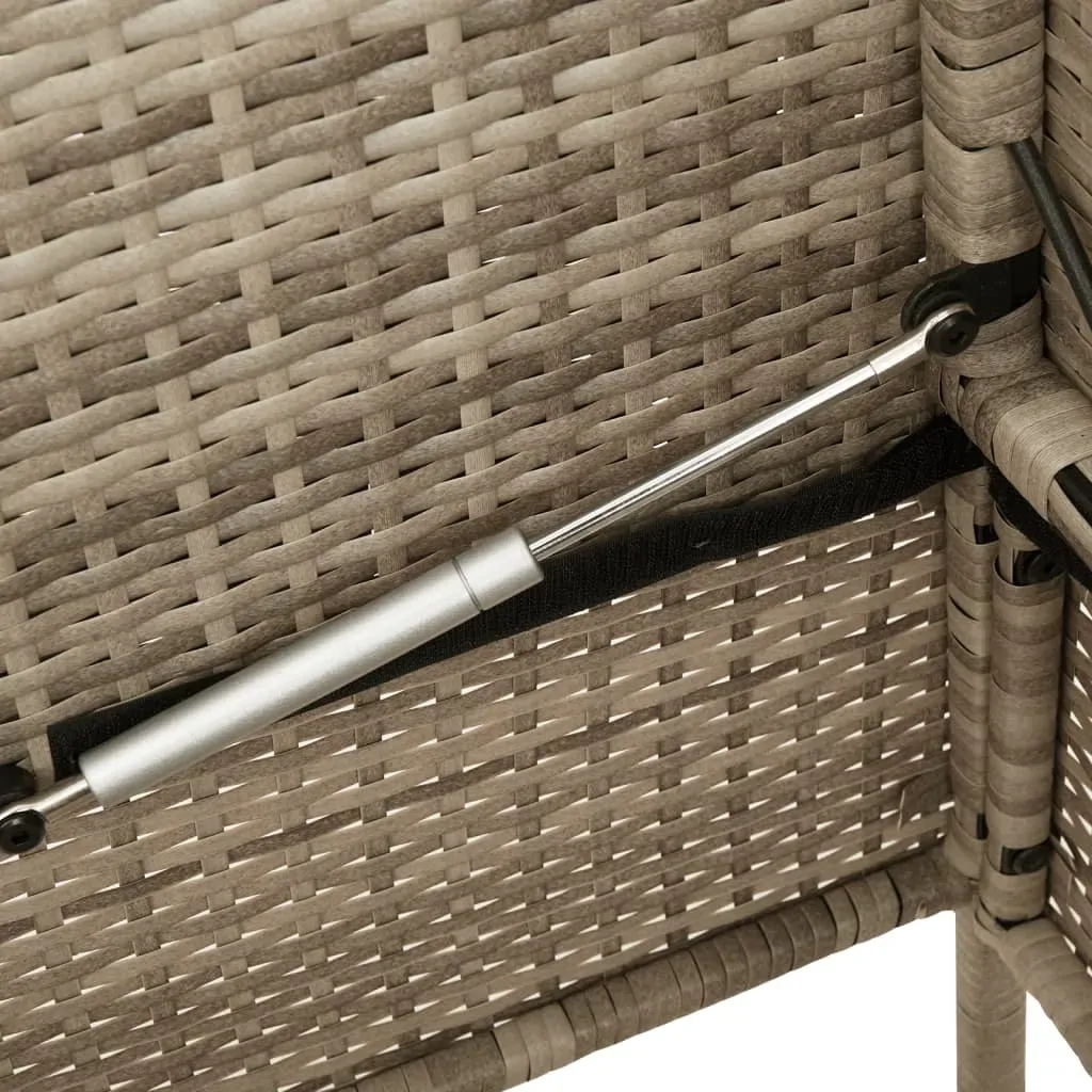 Garden Bench with Cushions Beige Poly Rattan Price