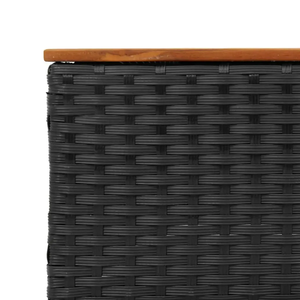3 Piece Garden Sofa Set with Cushions Black Poly Rattan Price