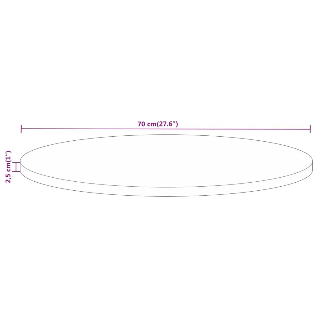 Table Top Ø 70x2.5 cm Round Solid Wood Reclaimed Price