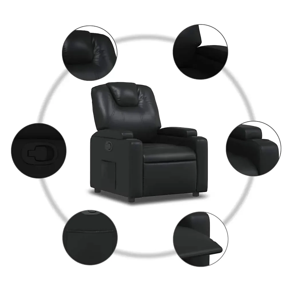 Recliner Chair Black Faux Leather Price