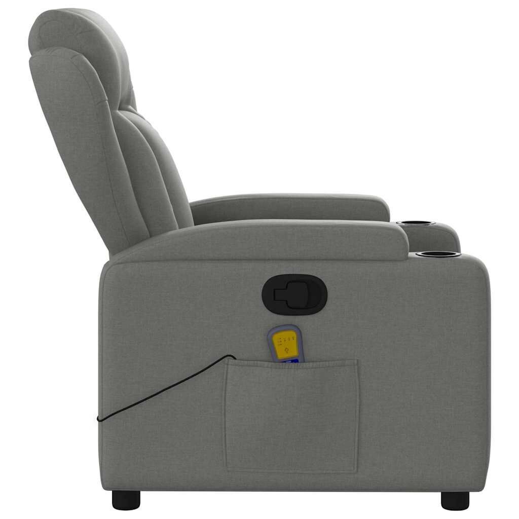 Massage Recliner Chair Dark Grey Fabric Price
