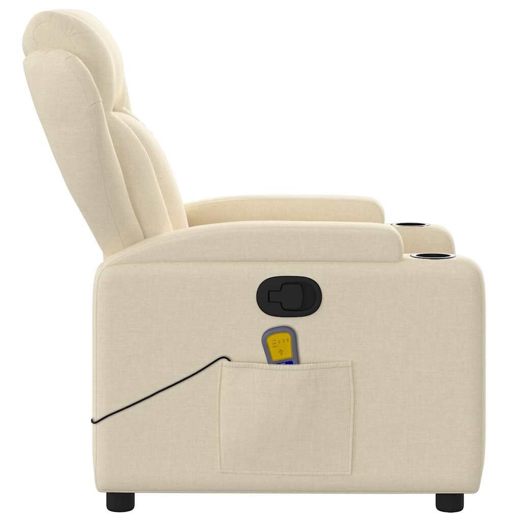 Massage Recliner Chair Cream Fabric Price