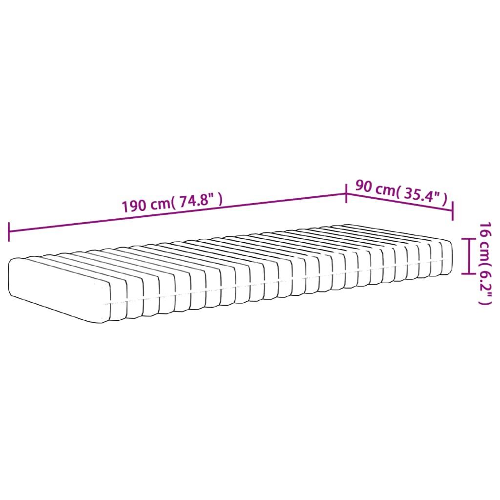 Foam Mattress Medium Soft 90x190 cm Price
