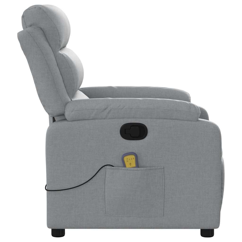 Massage Recliner Chair Light Grey Fabric Price