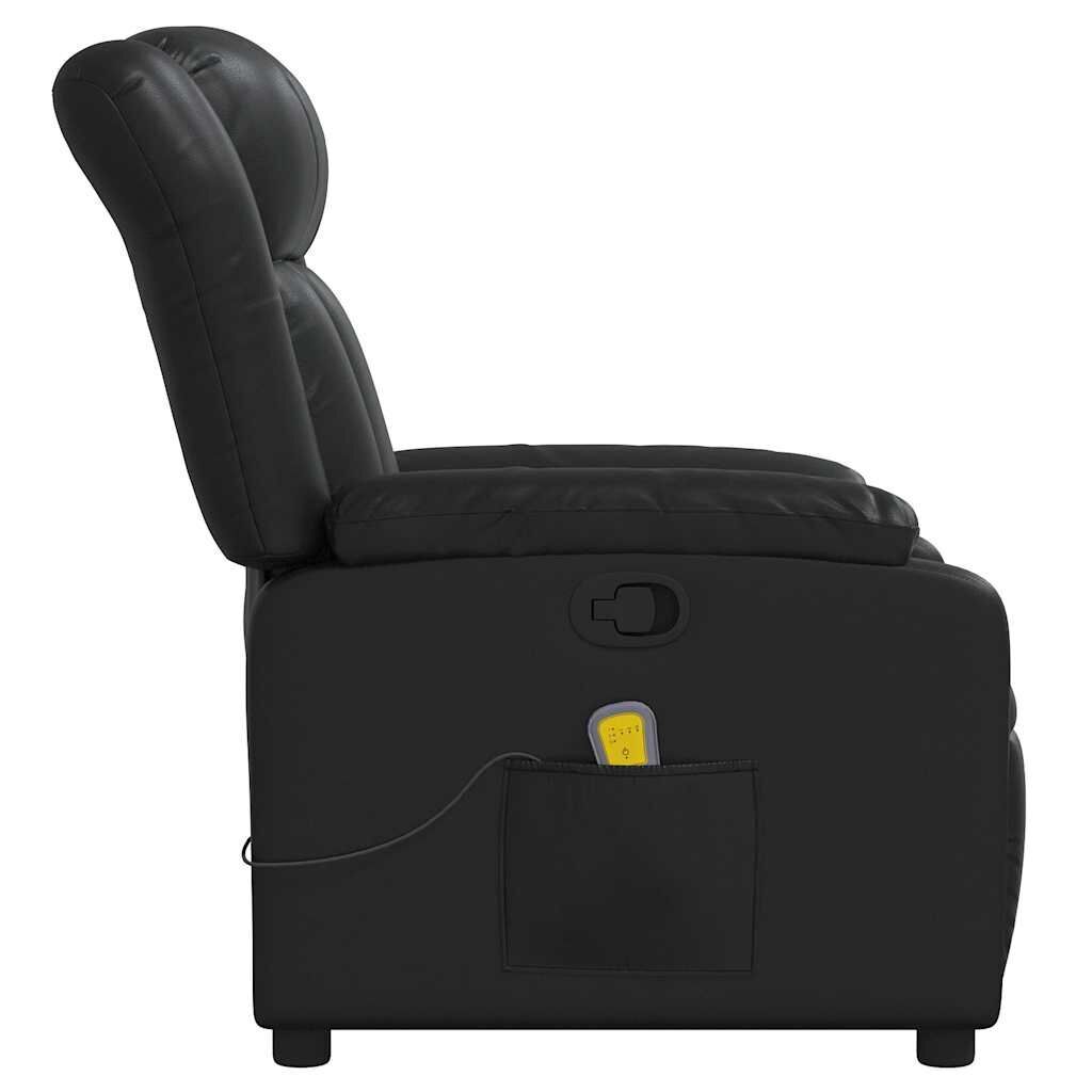 Massage Recliner Chair Black Faux Leather Price