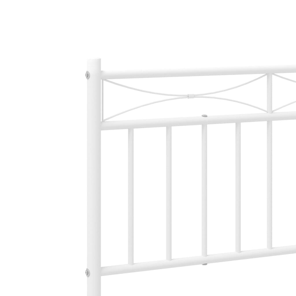 Metal Bed Frame without Mattress with Footboard White 107x203 cm King Single Price