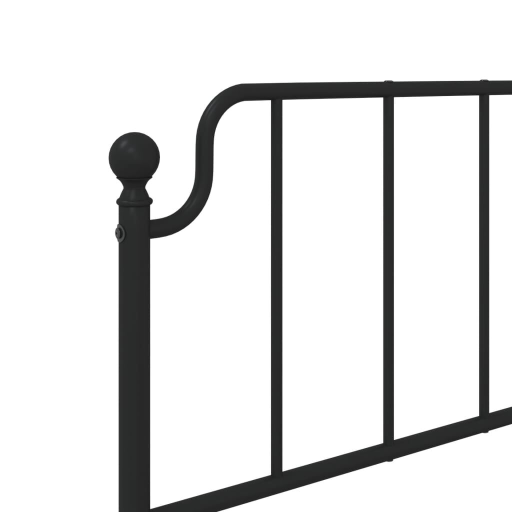 Metal Bed Frame without Mattress with Footboard Black 107x203 cm King Single Price