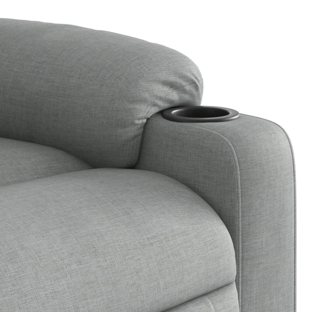 Massage Recliner Chair Light Grey Fabric Price