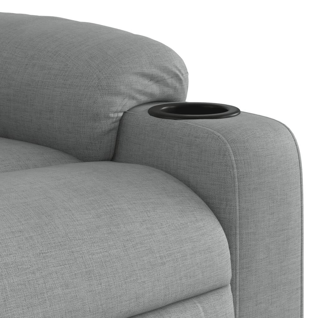 Massage Recliner Chair Light Grey Fabric Price
