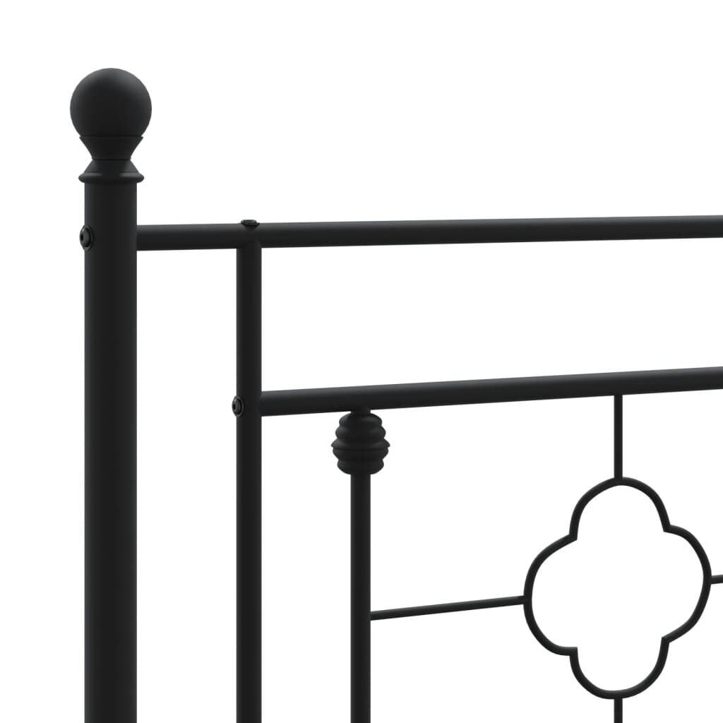 Metal Bed Frame without Mattress with Footboard Black 107x203 cm King Single Price