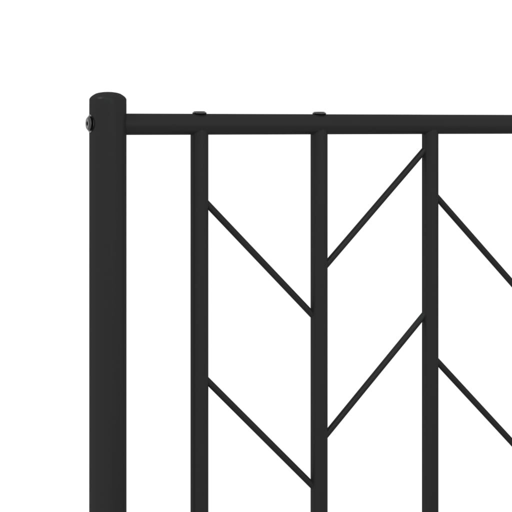 Metal Bed Frame without Mattress with Footboard Black 107x203 cm King Single Price