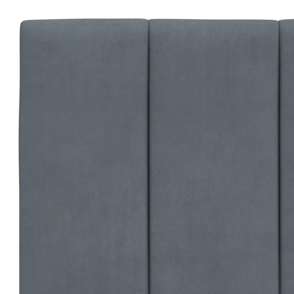 Headboard Cushion "Hanko" Dark Grey 107 cm King Single Velvet Price