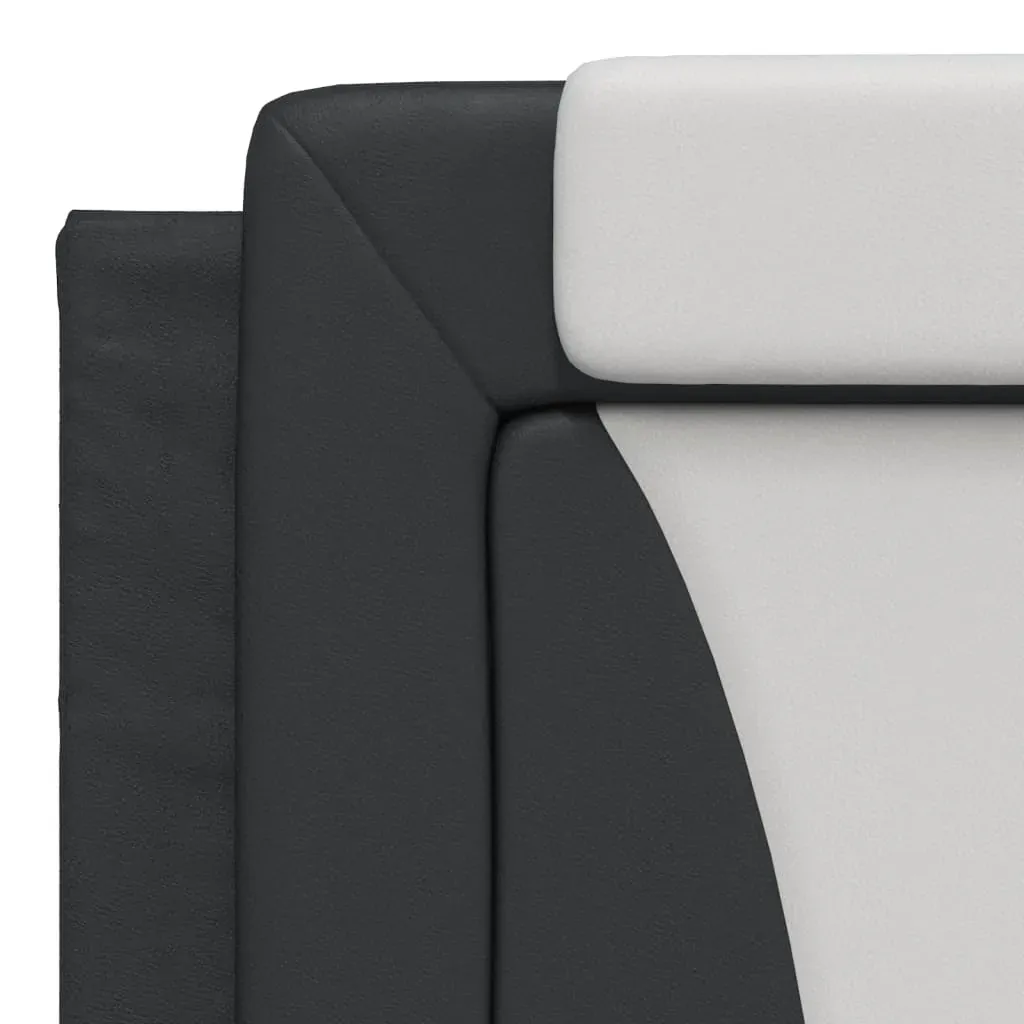 Headboard Cushion "Viana" Black and White 180 cm Faux Leather Price