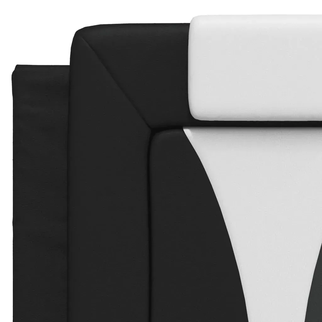 Headboard Cushion "Viana" Black and White 152 cm Queen Faux Leather Price